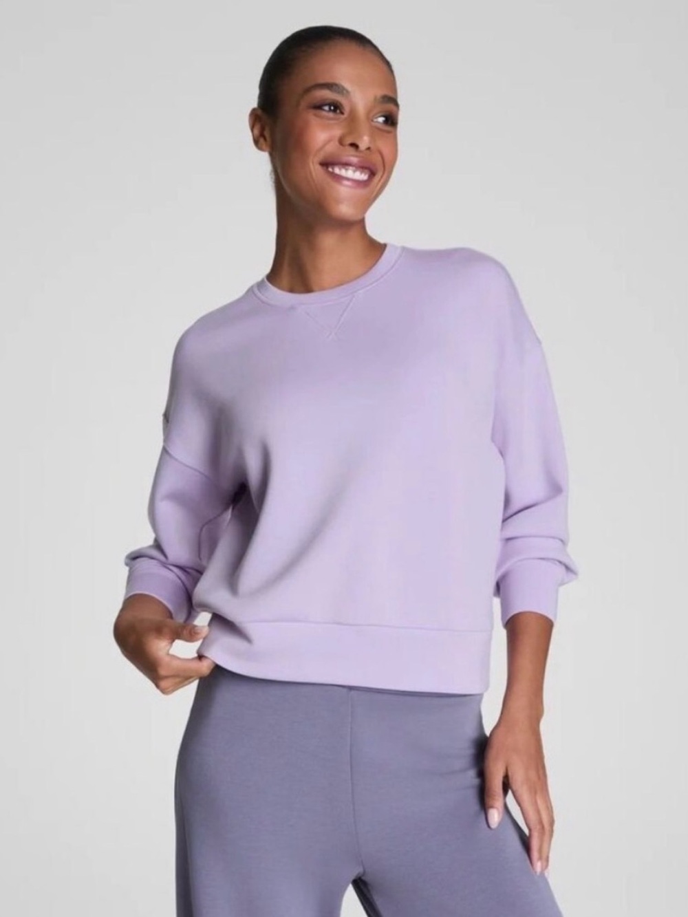 SPANX Lavender Crewneck Sweatshirt